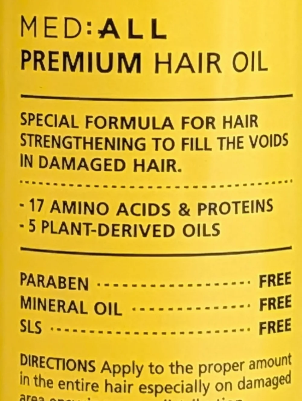 Premium Hair Oil Hair Strengthening & Frizz Control By Med:All New In Box